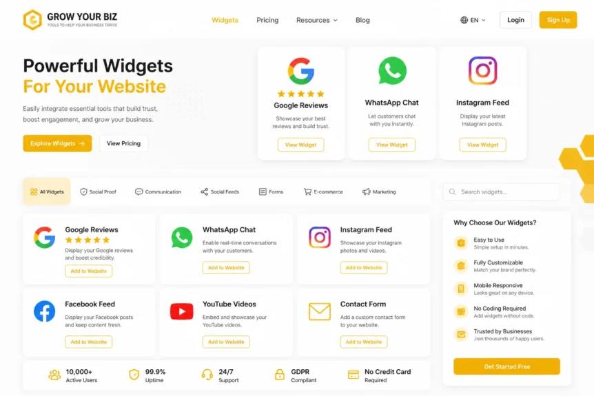 Website Widgets